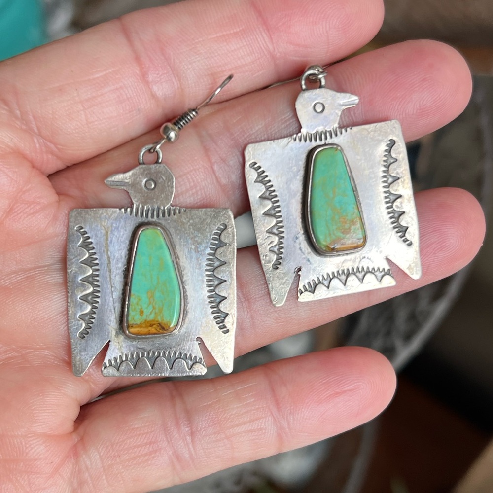 🌿SOLD🌿Fred Begay Thunderbird Earrings